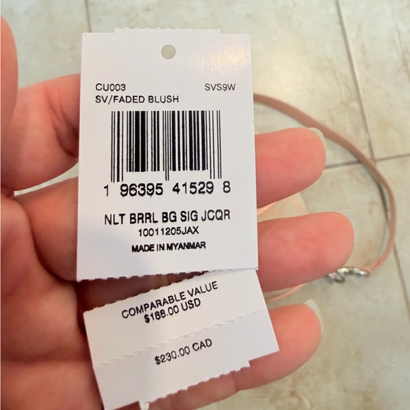 Coach Mini Barrel Bag Peach Cream Signature Shoulder Bag - Picture 11 of 12